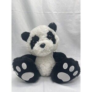 Aurora World 9" Sitting Panda Bear Plush Soft  Black White Stuffed Animal Toy